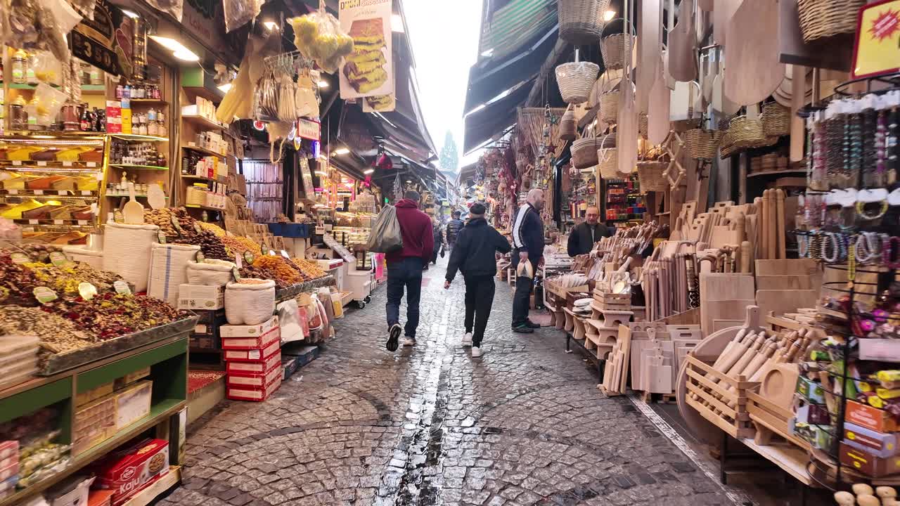 Bustling Market Street Scene