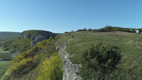 scenic mountain ridge with hiking trail