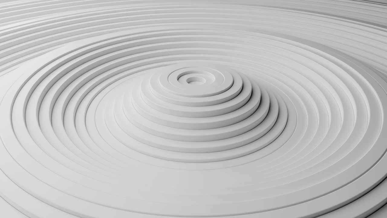 Abstract 3d circles ring pattern animation background with ripple effect. Loop animation