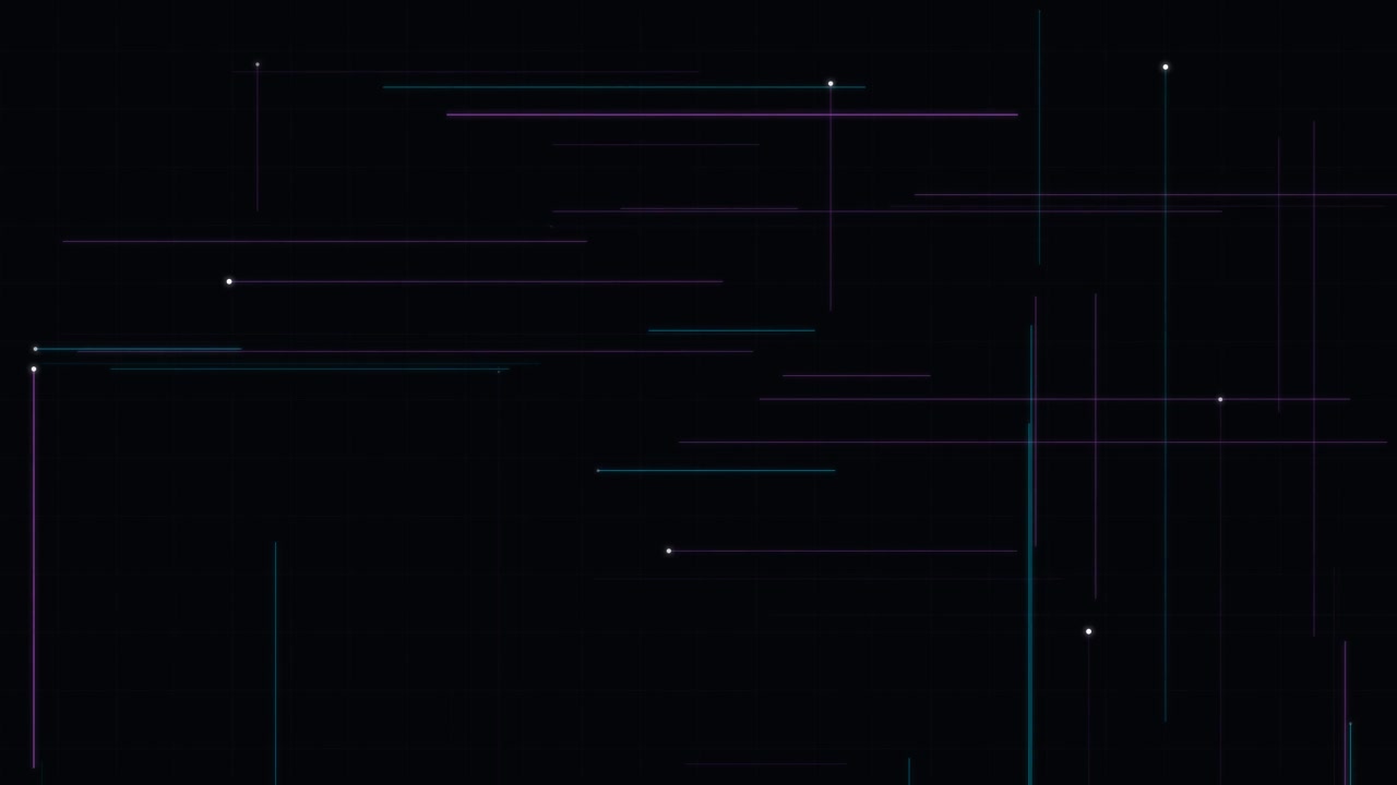 Abstract Motion Graphics with Moving Lines and Glowing Points