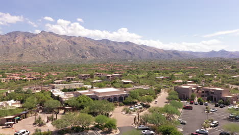 tucson, arizona. aerial view of catalina foothills