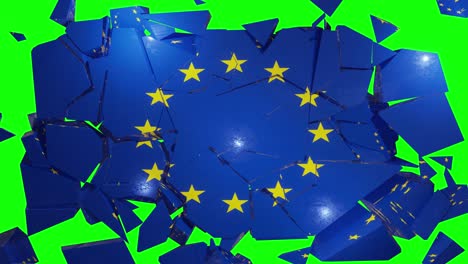 eu collapse flag europe european union 4k