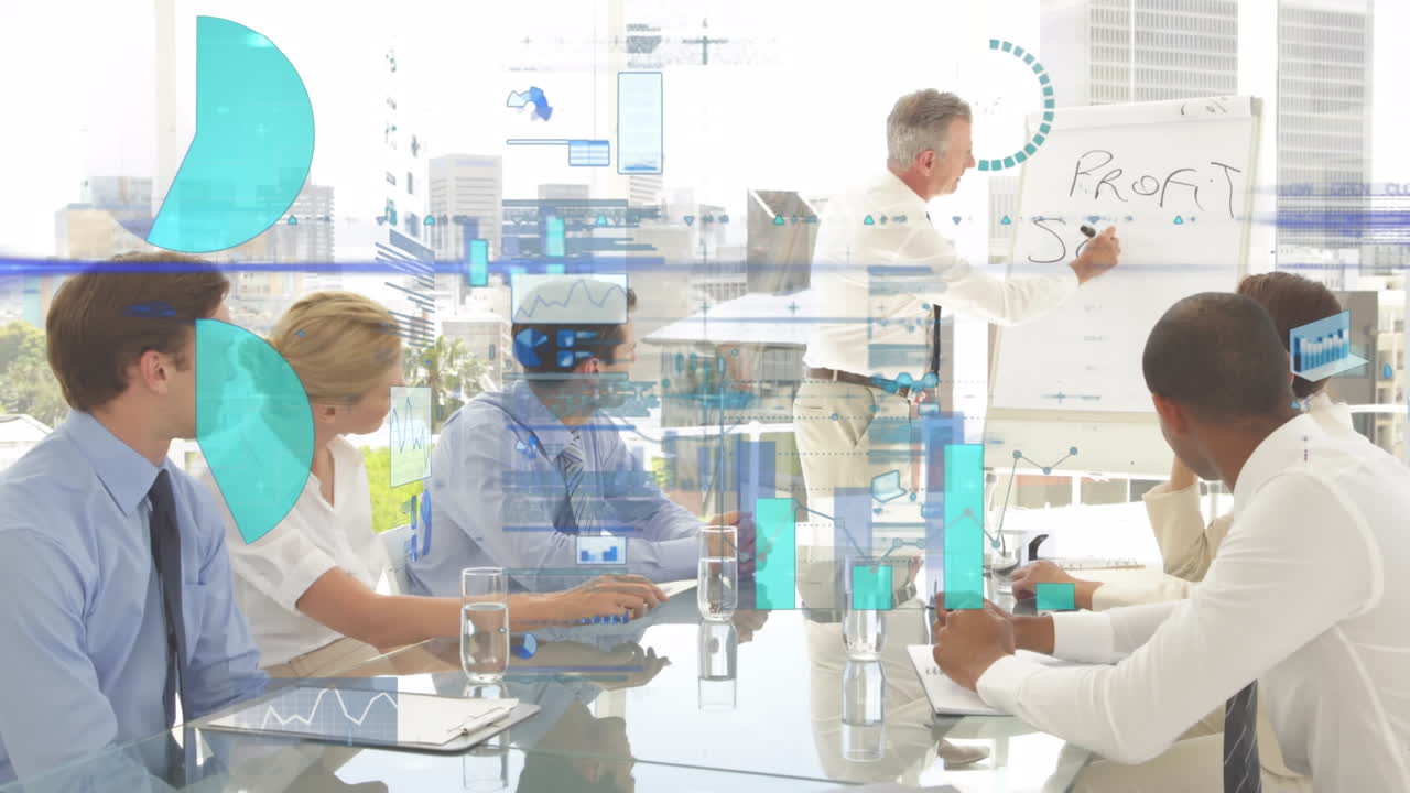 비즈니스 회의에서 통계 및 금융 데이터 처리의 활성화