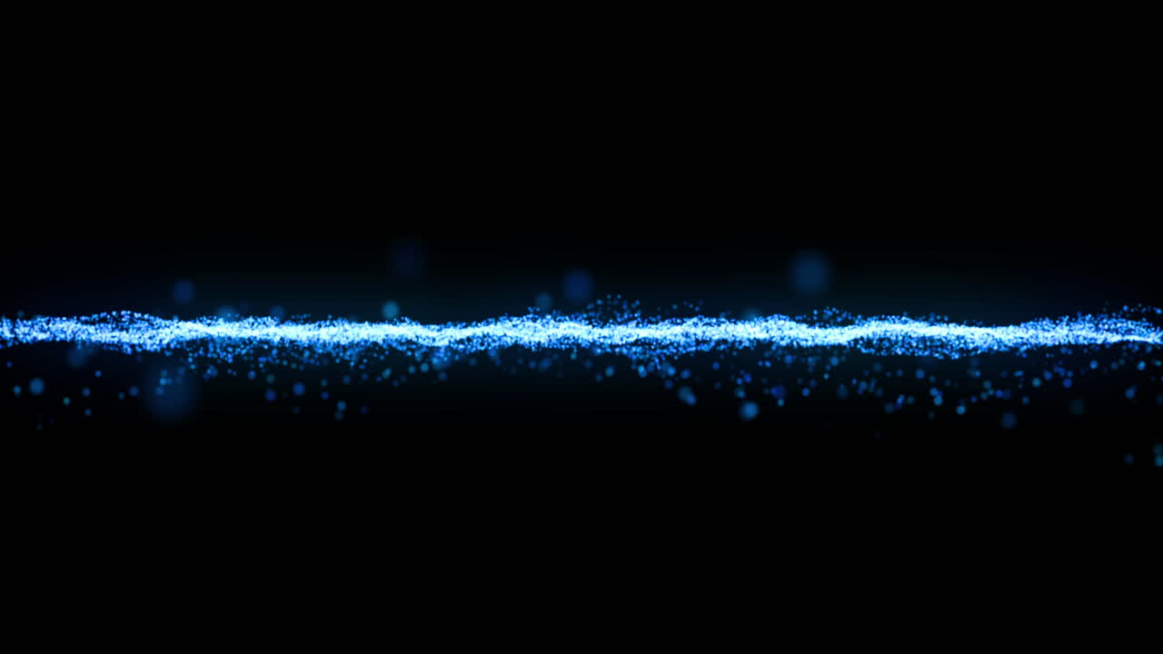 Abstract blue particles on a dark background