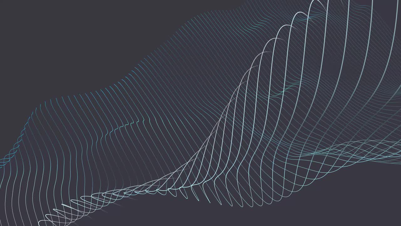 Dancing abstract beautiful lines on dark background