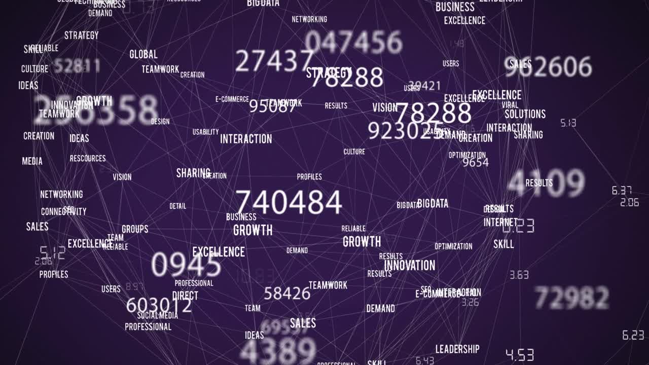 animación de la red de conexiones sobre fondo azul