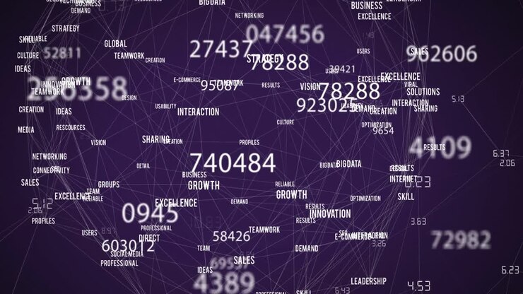 Animation of network of connections on blue background
