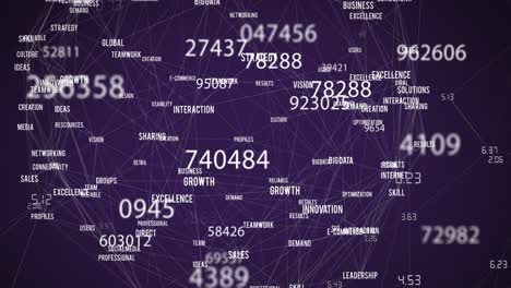 Animation of network of connections on blue background