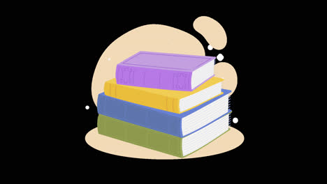 Una pila de libros.