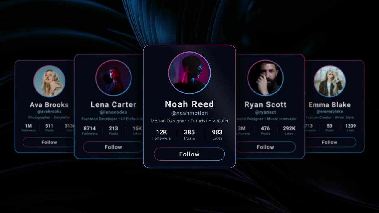 Profile Cards Carousel