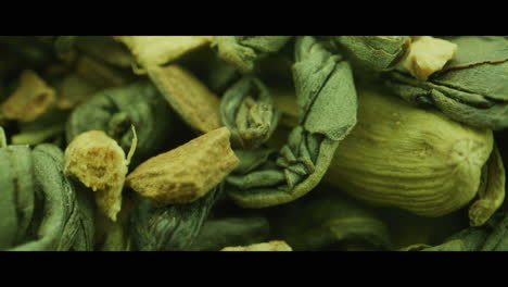 close-up of green tea with spices