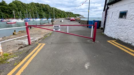 permit holders only gate at marina