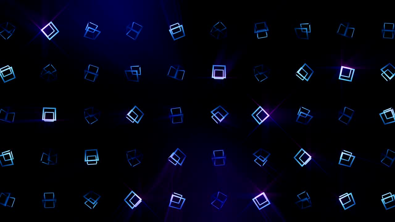 patrón de cubo geométrico. baile de cubo. animación de bucle de símbolo de negocio. diseño de red de negocios.