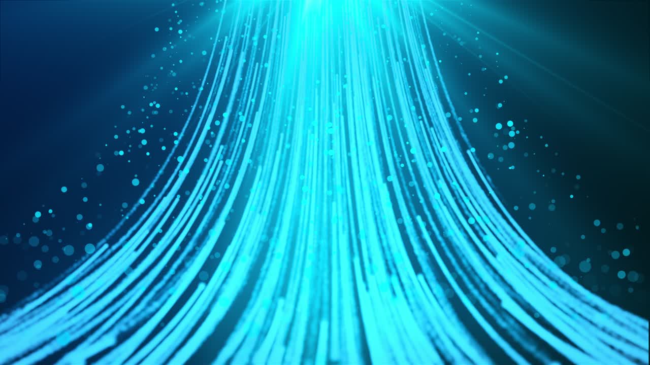 flujo futurista generado por computadora. flujo de datos digitales, renderización 3d de fondo abstracto