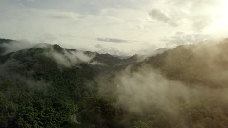 A-breathtaking-aerial-scenery-of-lush-green-tropical-rainforest-mountain