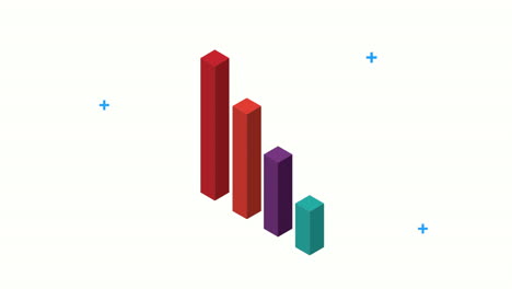 statistics bars graphic information animation