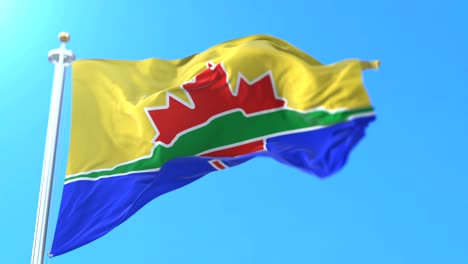 flag of the city of thunder bay in the province of ontario, canada. loop