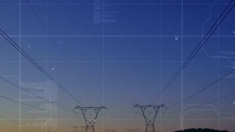 program codes and power line towers