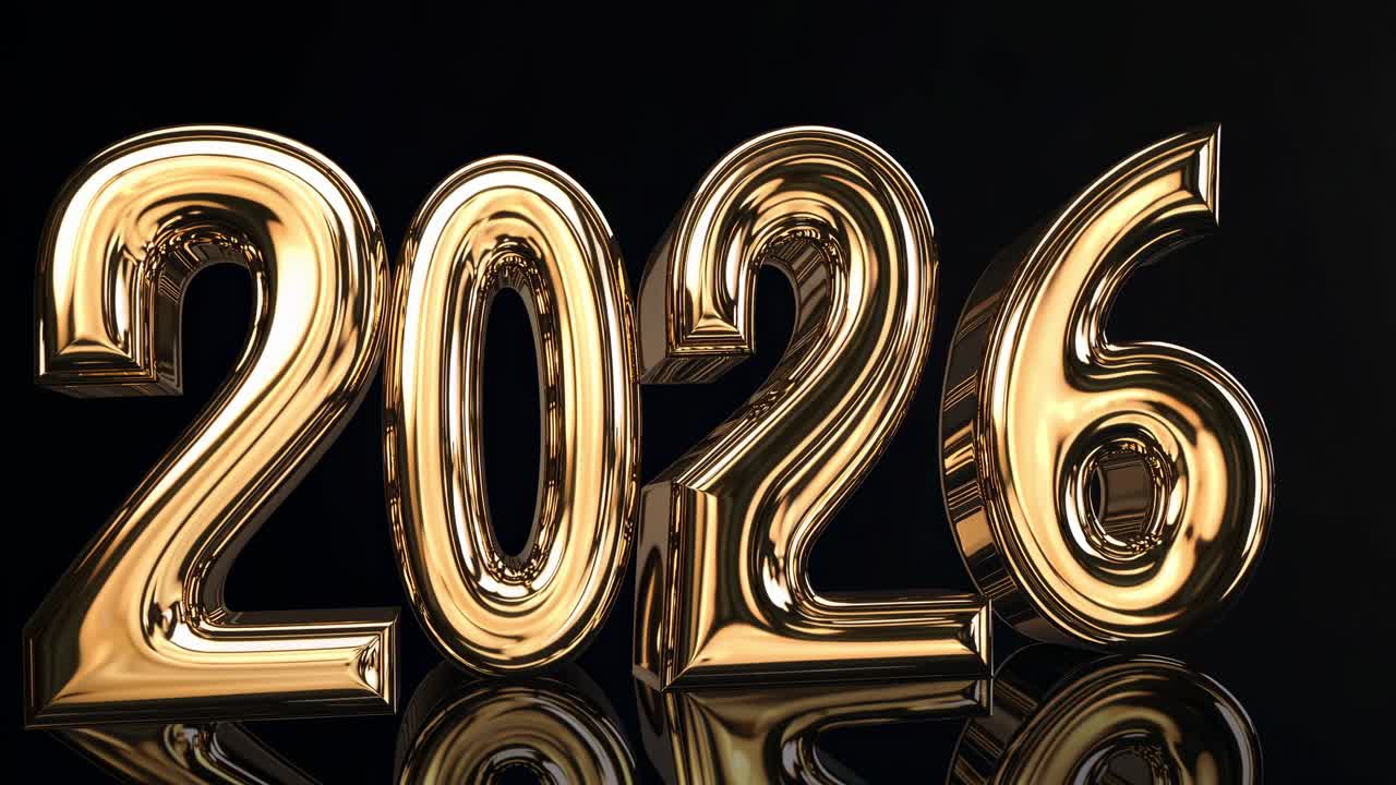 Design tipografico dorato 2026