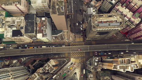 hong kong cityscape aerial view