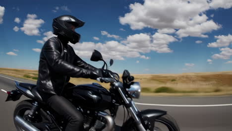 motorcyclist on a highway