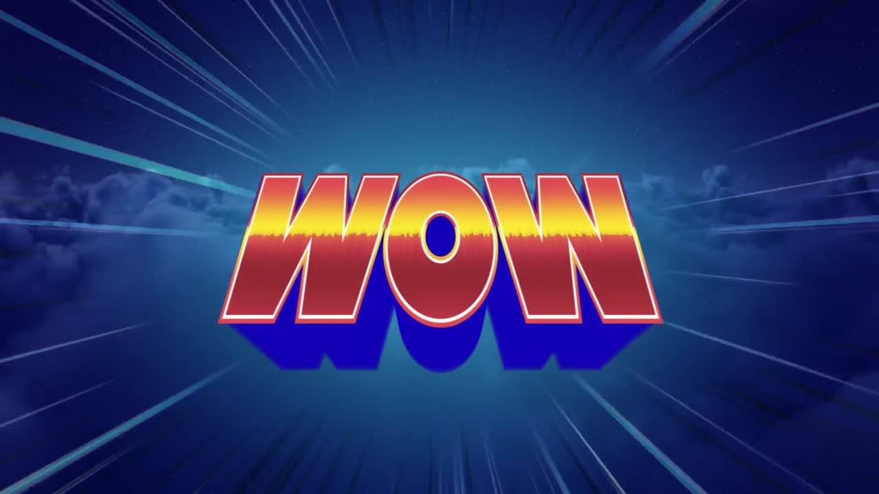 선과 구름 위에 와우의 애니메이션