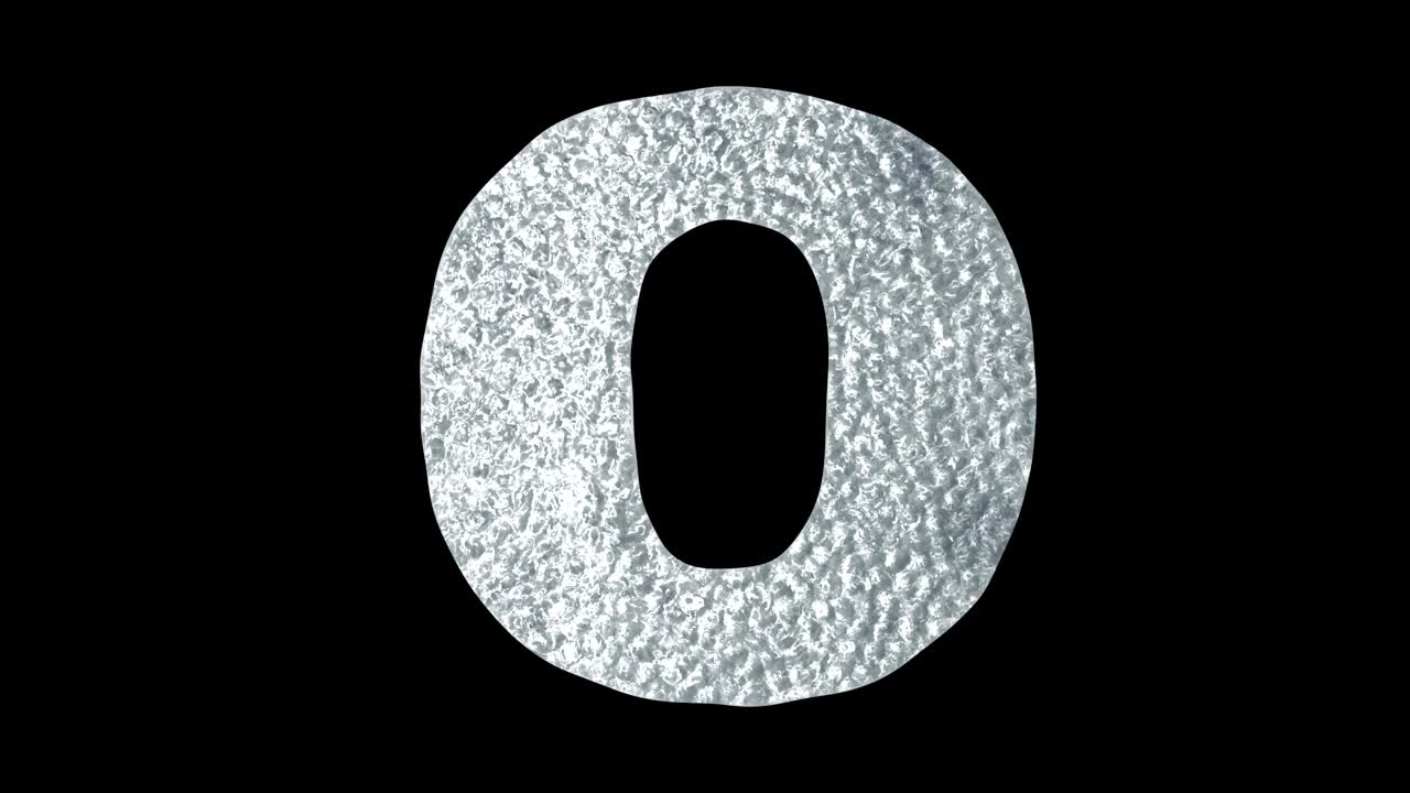número cero - concepto de números de agua de hielo animados