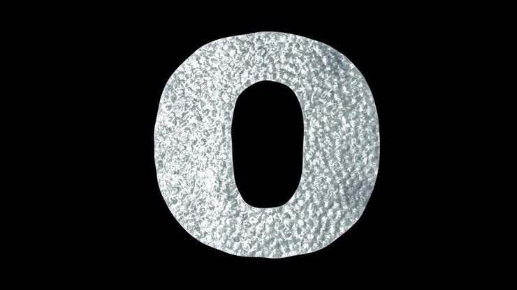 Numero Zero - Concetto di numeri animati in acqua ghiacciata