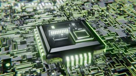 high-tech processor on circuit board