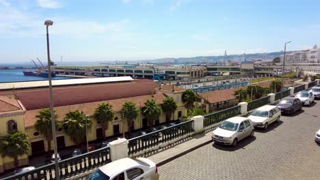 shot of the seafront road of algiers in slow motion