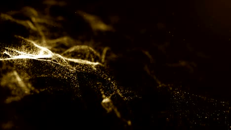 particles gold glitter bokeh award dust abstract background loop