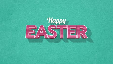 Retro-Happy-Easter-text-on-green-vintage-texture-in-80s-style