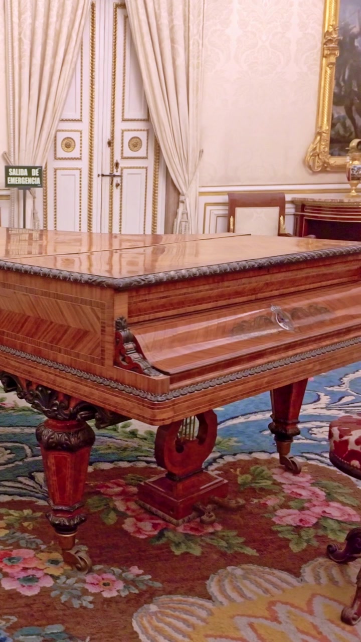 Aranjuez, Spain, March 2, 2026 Antique piano inside the Royal Palace of Aranjuez music room
