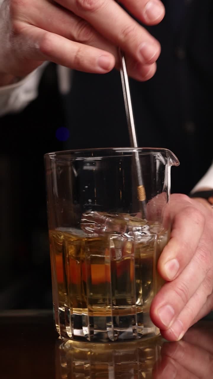Bartender Stirring a Cocktail