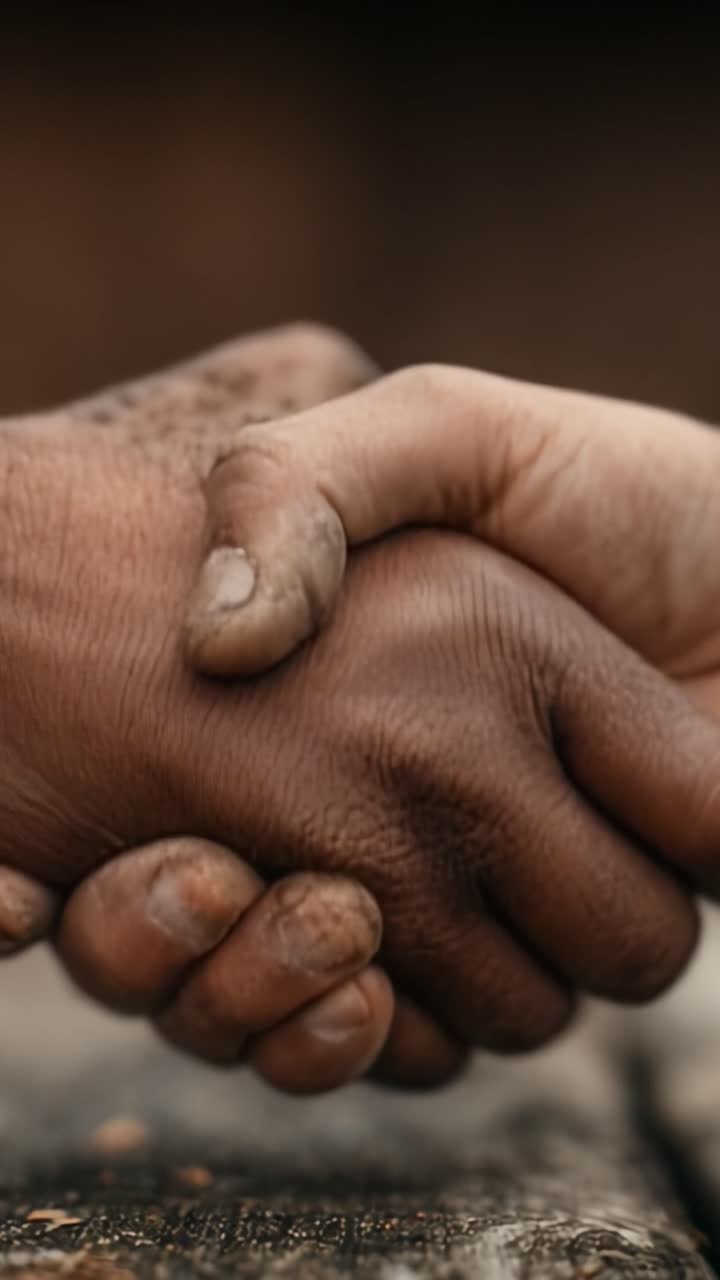 A Powerful Embrace: Two Hands Clasped Together in Solidarity, Symbolizing Unity, Strength, and Connection Across Differences