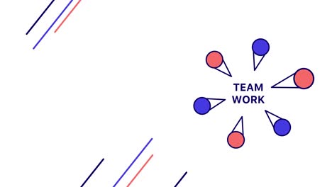 4k video of team work background in flat style.