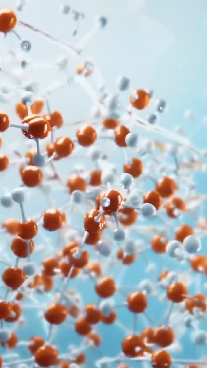 Abstract 3D Animation of Rotating Molecular Structure