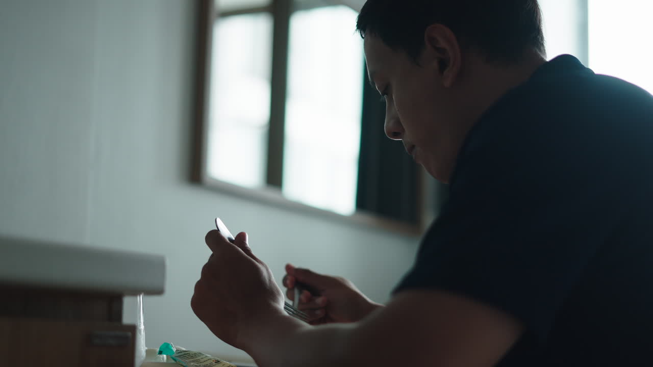 A man in a room