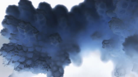 diffusion of blue dye in liquid