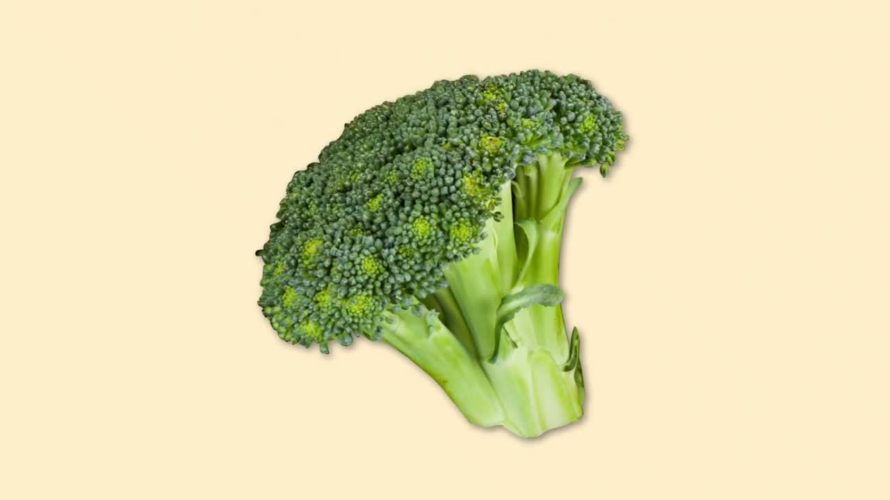 Digitally generated video of broccoli