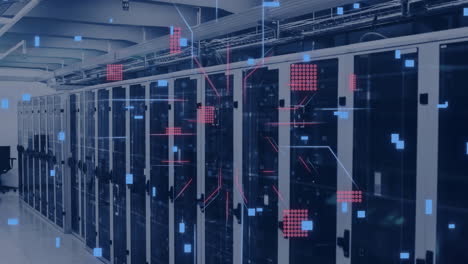 Animation-of-circuit-board-and-data-processing-over-computer-servers