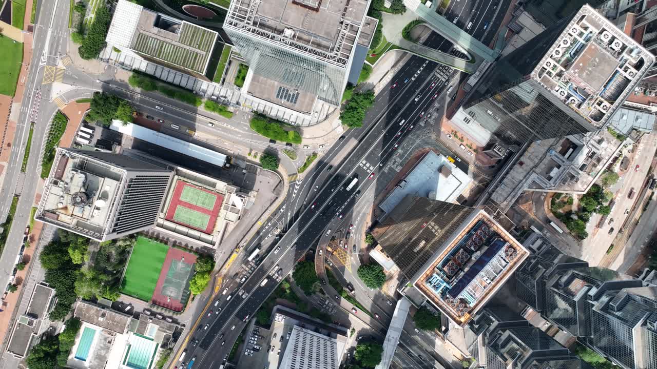 Aerial view of Hong Kong government headquarters