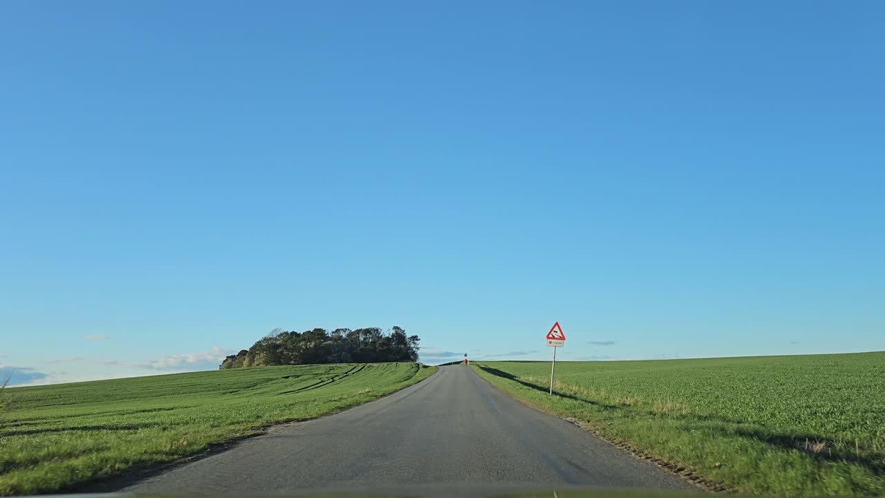 conducción pov en el campo de dinamarca