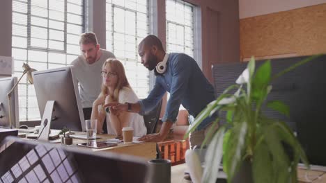 young creative professionals working in a modern office