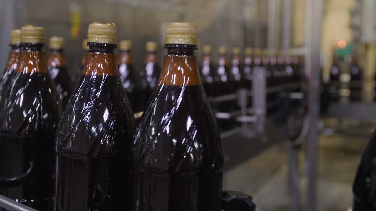 Bottling Dark Beverage on an Automated Production Line