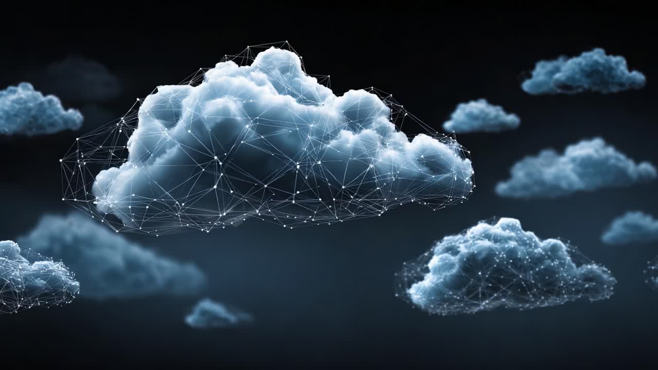A Stunning Visualization of Clouds Showcasing Intricate Network Patterns and Serene Atmosphere Captured in Two Frames from a Dynamic Video Sequence