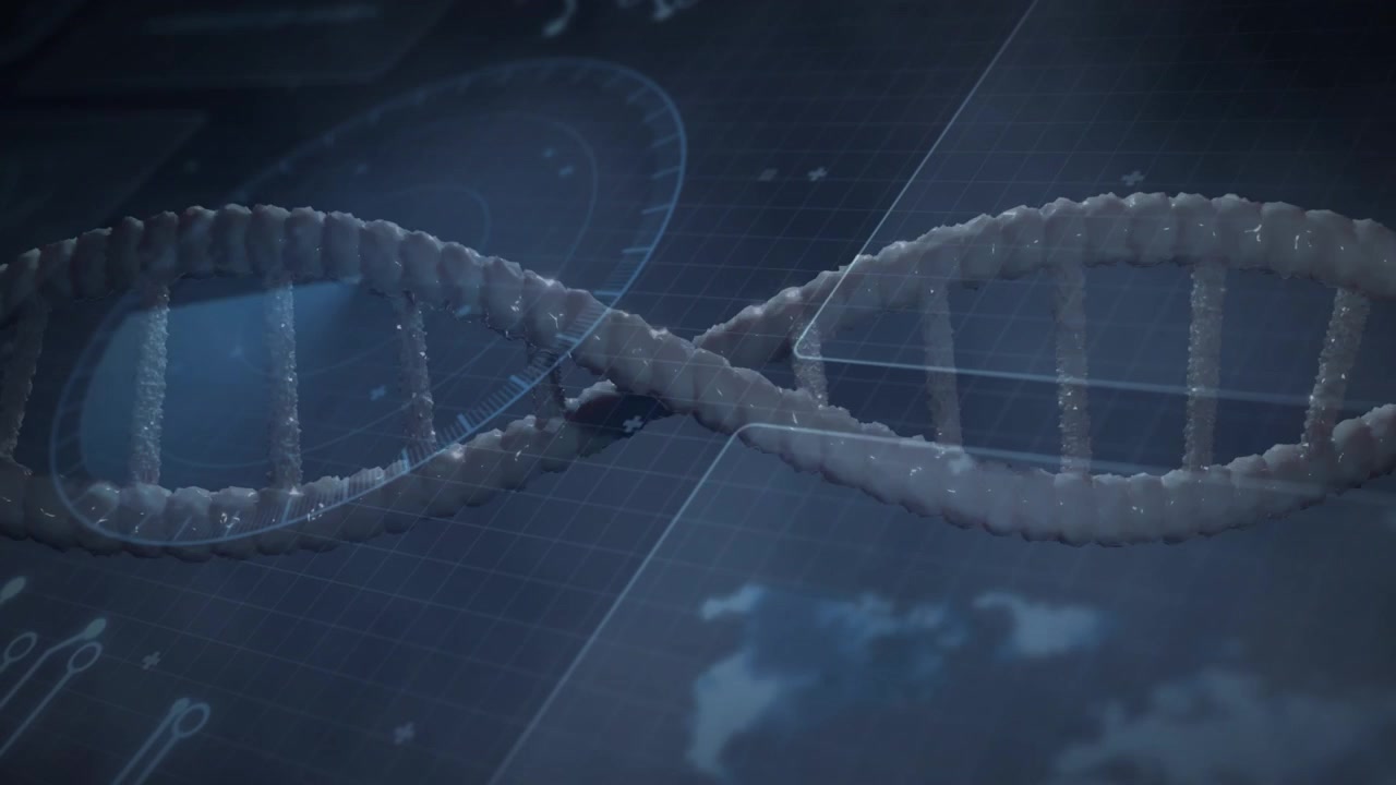 Overlays falmer, helix roterer, sonde bevæger sig langs strengen og fremhæver zoner til analyse