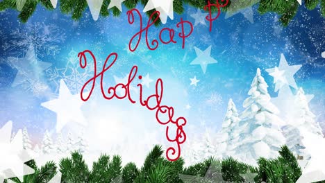Animation-of-falling-snow-over-happy-holidays-text