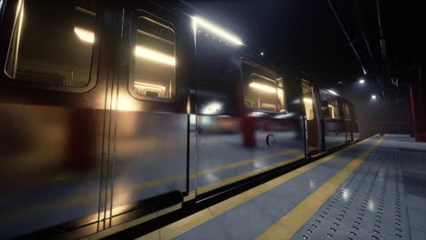 vieja estación de tren de metro vacía