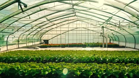 inside a commercial greenhouse